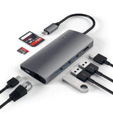 Satechi Type-C Multi-Port Adapter w/ 4K HDMI & Ethernet V2 - Space Grey